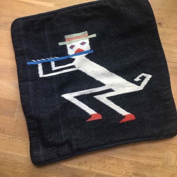 Vintage Handwoven Dancing Man Woman Pillowcase Set - Picture 2 of 4